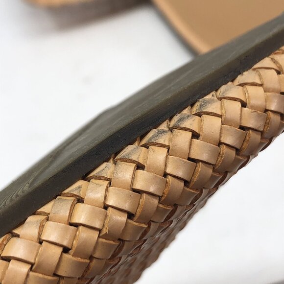 American Eagle Shoes 9 Beige Multi Tone Woven Slide Flats Pointed Toe Sandal PU - Picture 12 of 12